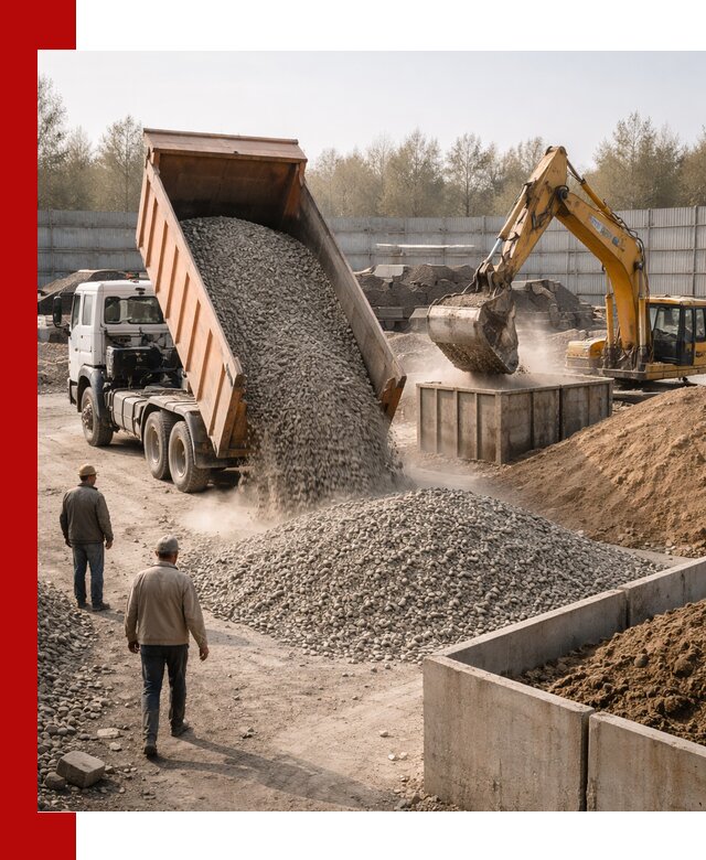 Доставка нерудных материалов с погрузкой и разгрузкой в Алексине