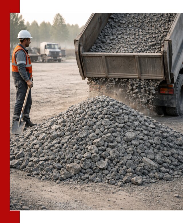 Гранитный щебень фракции 100–201 для строительства в Алексине