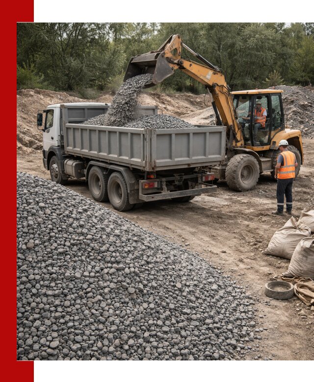 Доставка гравийного щебня в Алексине оптом и в розницу