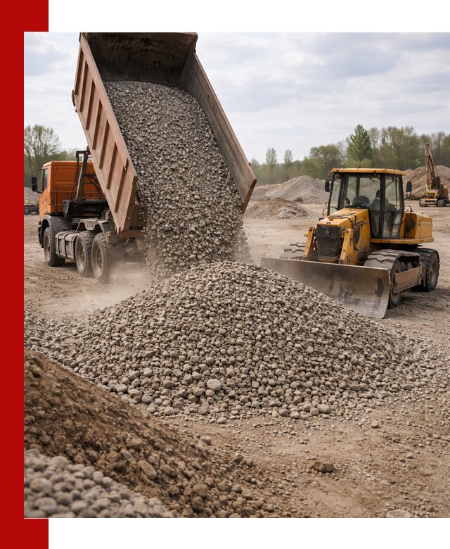 Доставка гравийного щебня фракции 40-70 в Алексине