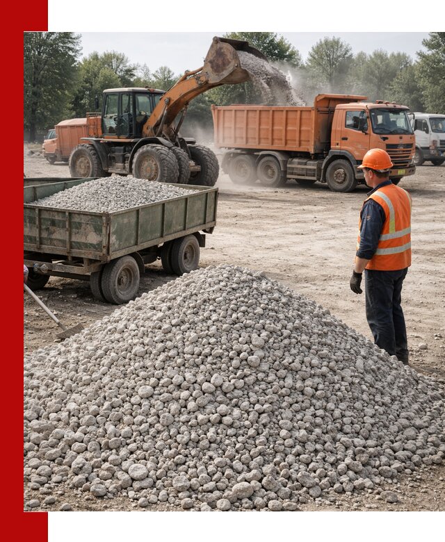 Доставка известнякового щебня фракция 20–40 в Алексине