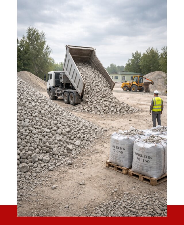 Известняковый щебень фракция 70-150 в Алексине от 1374 р. | ПРОНЕРУДЛкс