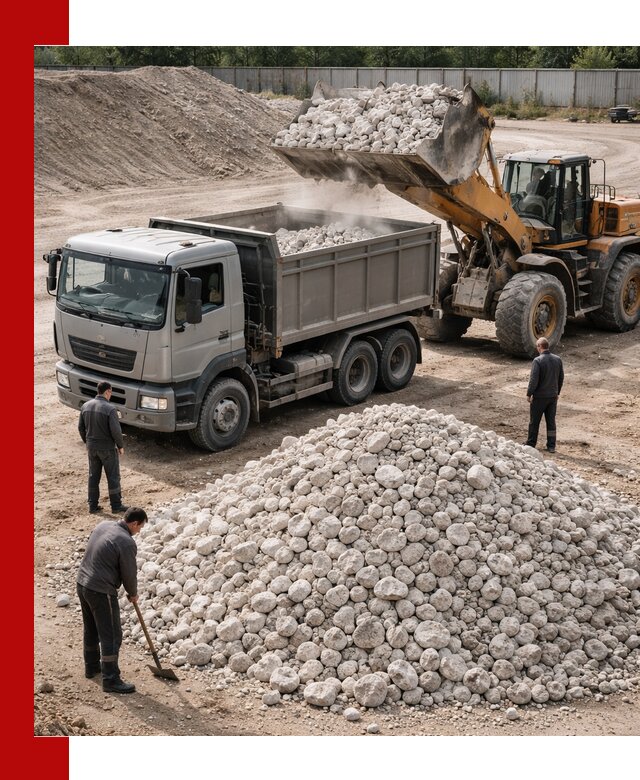 Известняковый щебень фракция 70–150 с доставкой в Алексине