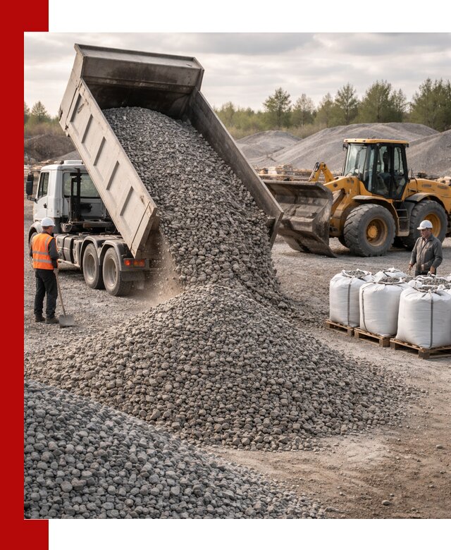 Бетонный щебень фракция 5–20 с доставкой в Алексине