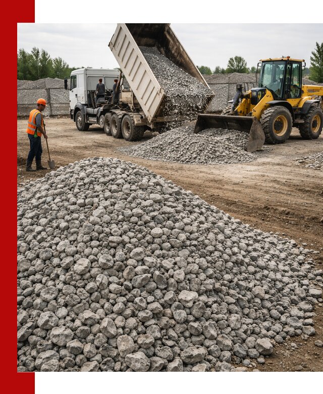 Доставка бетонного щебня фракции 40-70 в Алексине