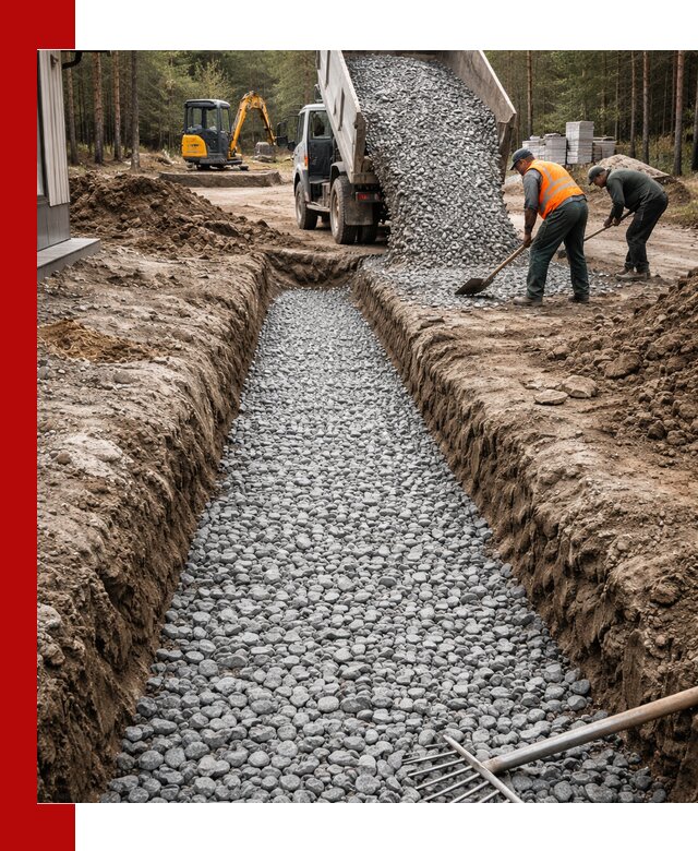 Щебень для дренажа с доставкой в Алексине высокого качества