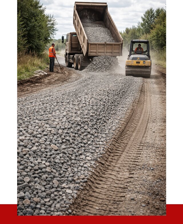 Щебень для отсыпки дороги в Алексине от 2967 р. ПРОНЕРУДЛкс