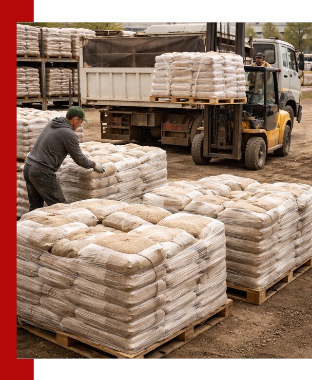 Карьерный песок в мешках с доставкой в Алексине