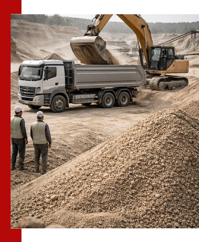 Карьерный крупнозернистый песок с доставкой в Алексине