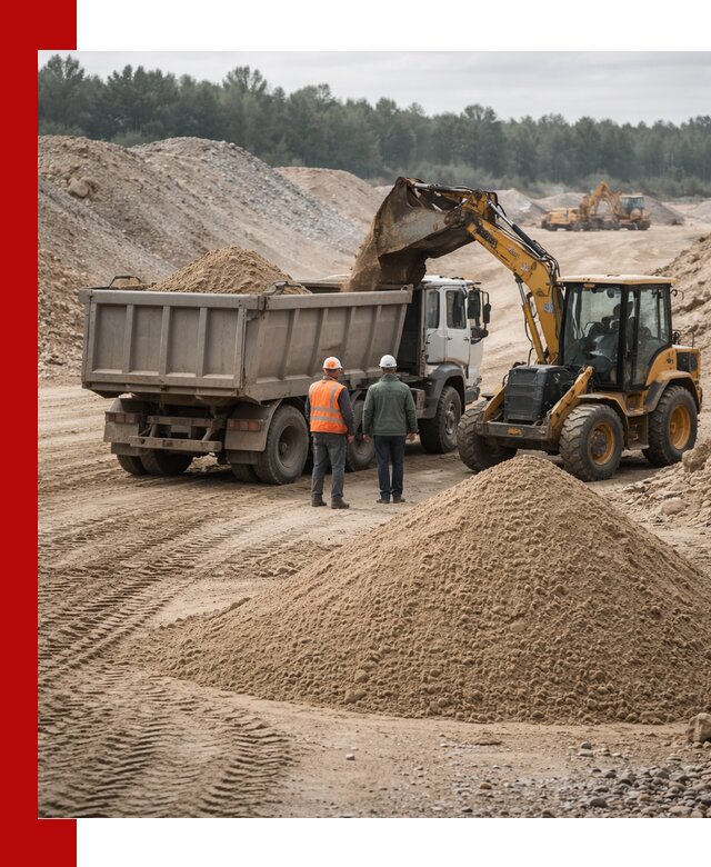 Карьерный среднезернистый песок с доставкой в Алексине