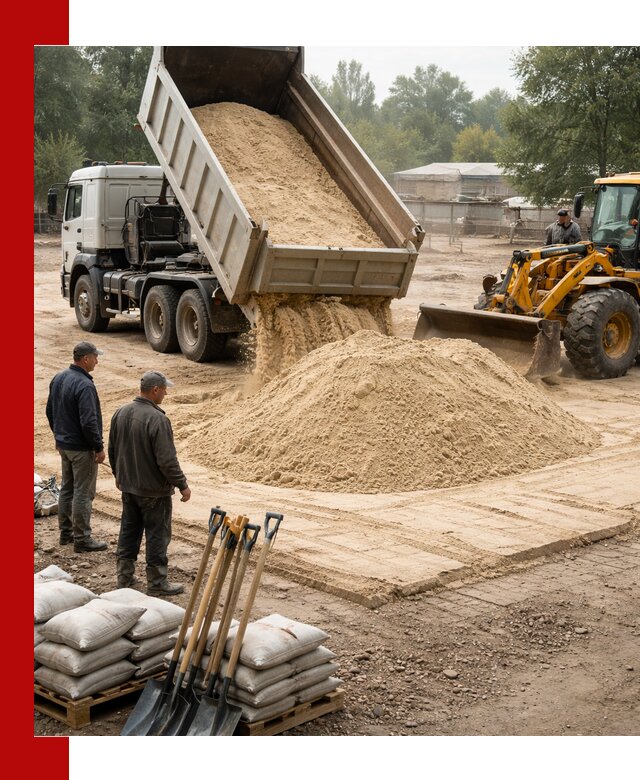 Доставка мытого песка в Алексине с самосвалами по выгодной цене