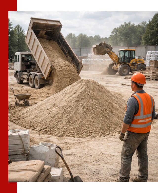 Доставка строительного песка с самосвалом в Алексине