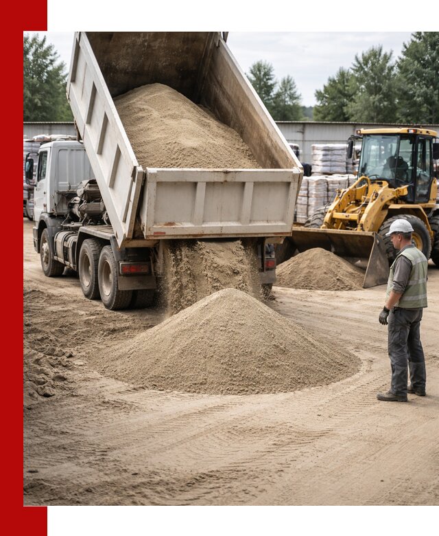 Поставка и доставка песка для бетона в Алексине
