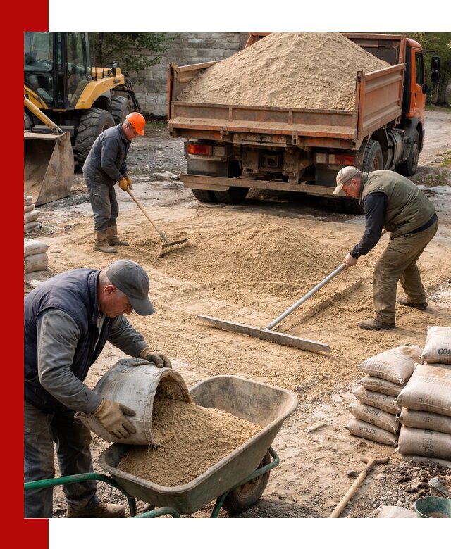 Поставка песка для стяжки в Алексине с быстрой доставкой