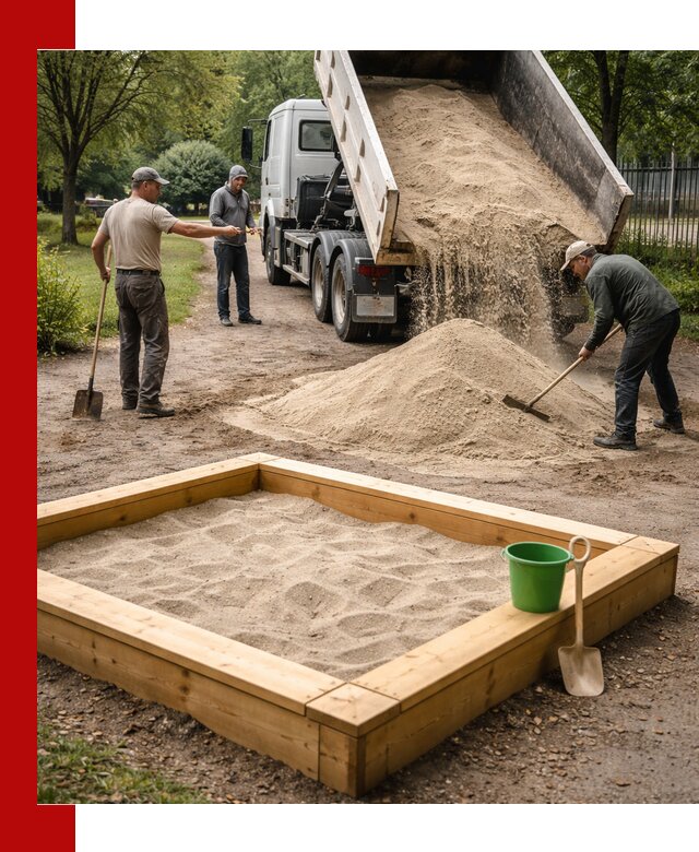 Песок для песочницы с доставкой в Алексине недорого и чистый
