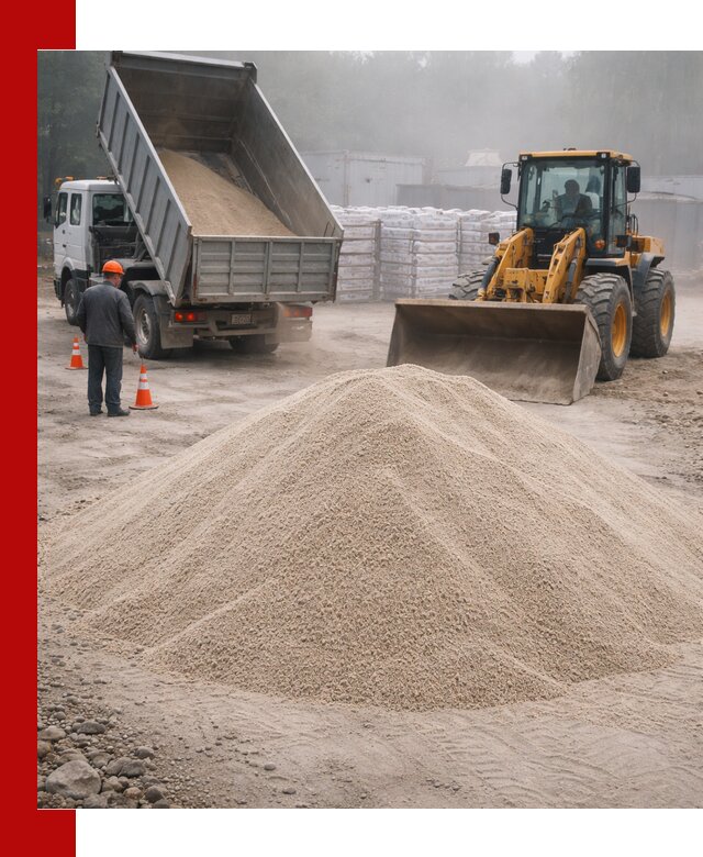 Кварцевый песок фракция 0–8 для стройработ в Алексине