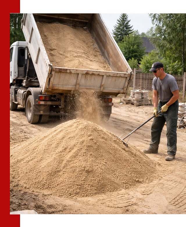 Доставка сухого песка самосвалами в Алексине