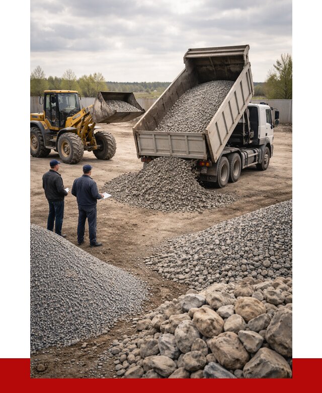 Гравий и камень с доставкой в Алексине от 4615 р. - ПРОНЕРУДЛкс