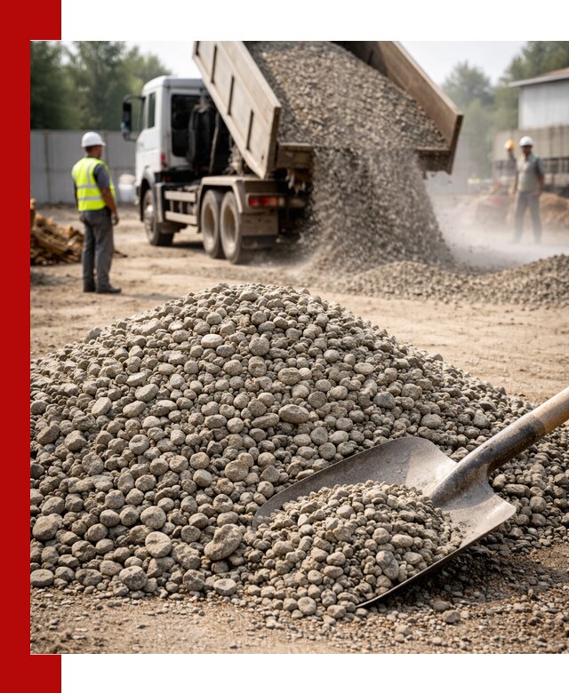 Доставка гравия фракции 20-40 в Алексине с самосвалами