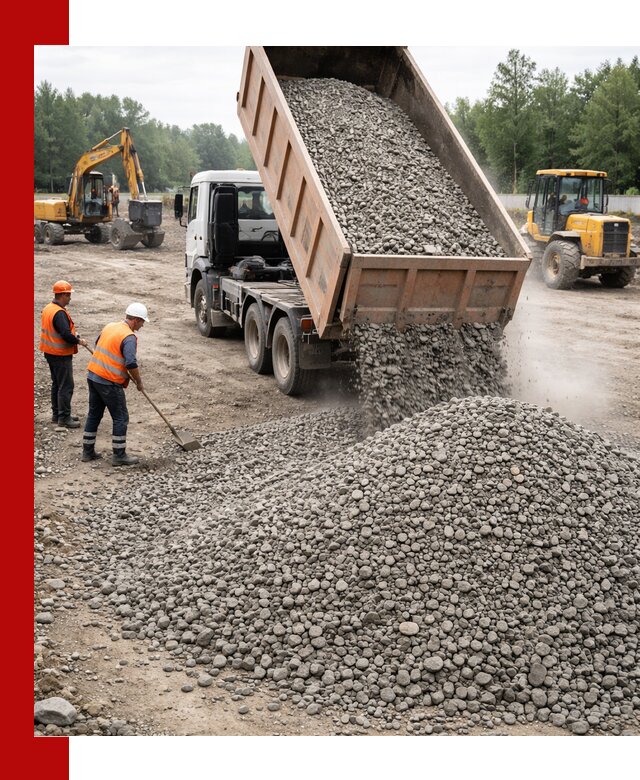 Доставка гравия фракции 40-70 в Алексине оптом и в розницу