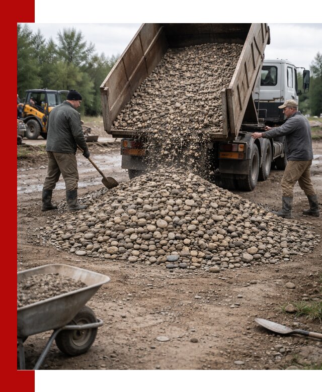 Доставка гальки речной оптом и в розницу в Алексине