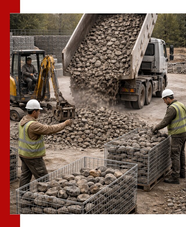 Камень для габионов фракция 100–201 в Алексине