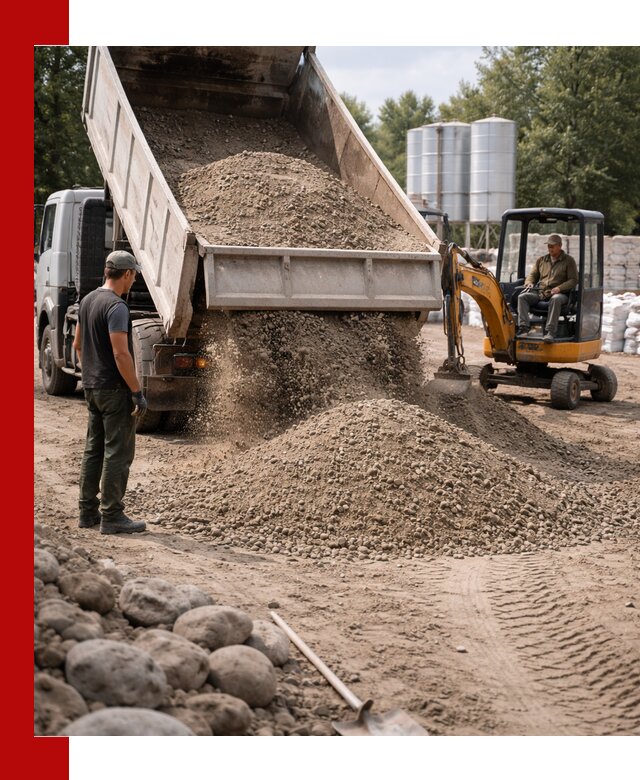 Доставка ПГС С3 в Алексине самосвалами и миксерами