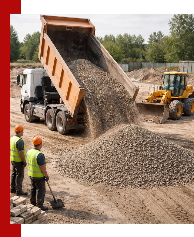 Доставка щебёночно-песчаной смеси ЩПС С7 в Алексине