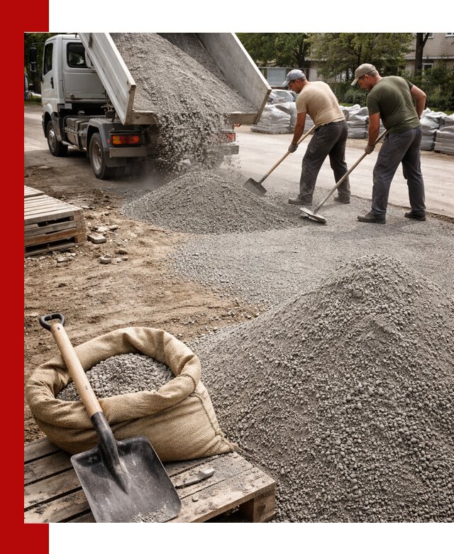 Отсев для тротуарной плитки в Алексине — доставка и укладка