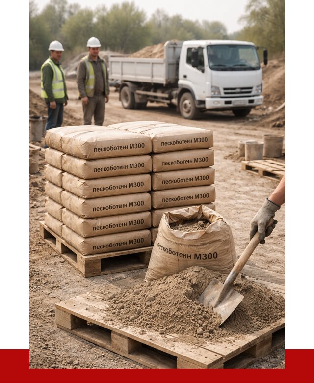 Пескобетон М300 в Алексине с доставкой от 5109 р. за куб | ПРОНЕРУДЛкс
