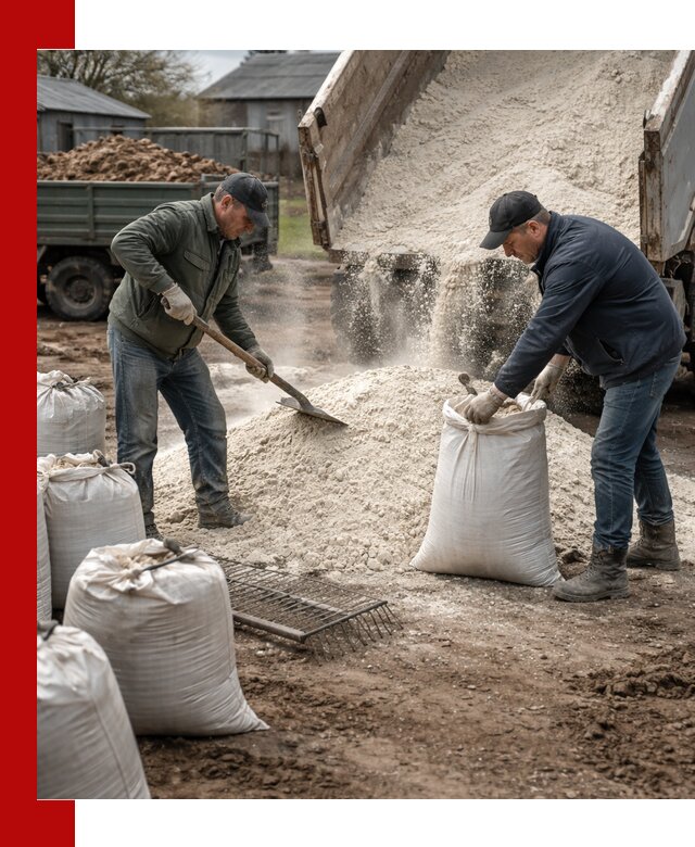 Доставка извести пушонки в Алексине оптом и мелким оптом