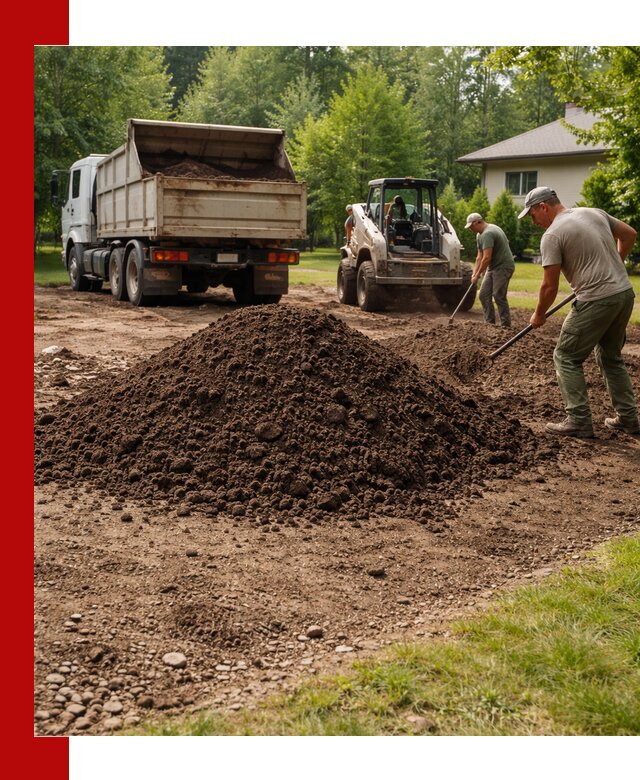 Доставка и укладка грунта для газона в Алексине