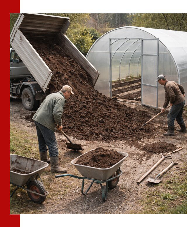 Грунт для теплицы с доставкой в Алексине — плодородный субстрат под растения