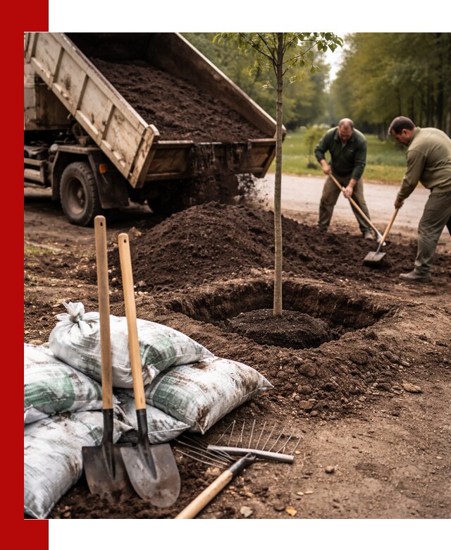 Грунт для посадки деревьев в Алексине — доставка и подготовка почвы