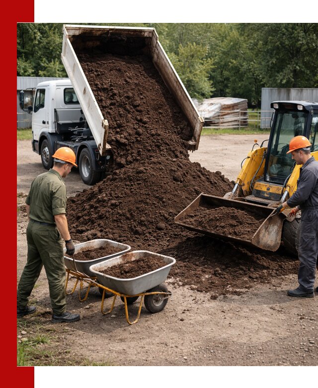 Доставка торфо-земляной смеси в Алексине для огорода и ландшафта