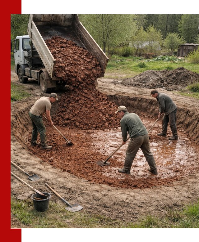 Купить качественную глину для пруда в Алексине