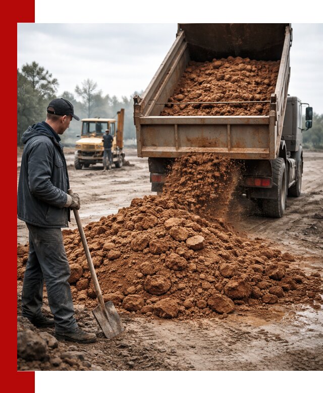 Глина для засыпки в Алексине с доставкой самосвалами
