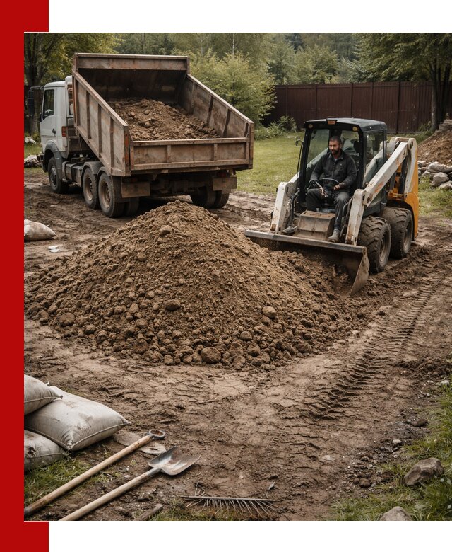 Суглинок для планировки участков в Алексине с доставкой и выгрузкой