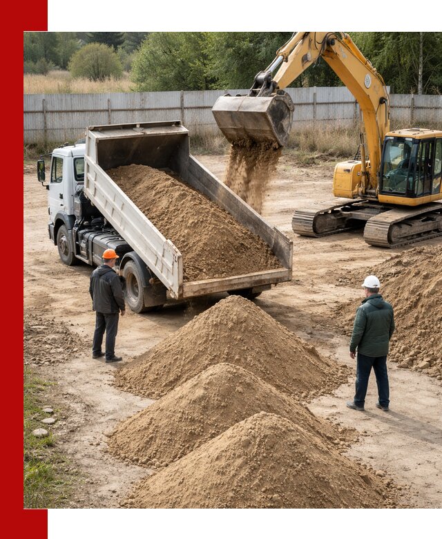 Доставка супеси вагонными и автопартиями в Алексине