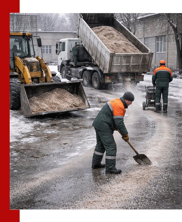 Реагент против гололеда с доставкой и нанесением в Алексине