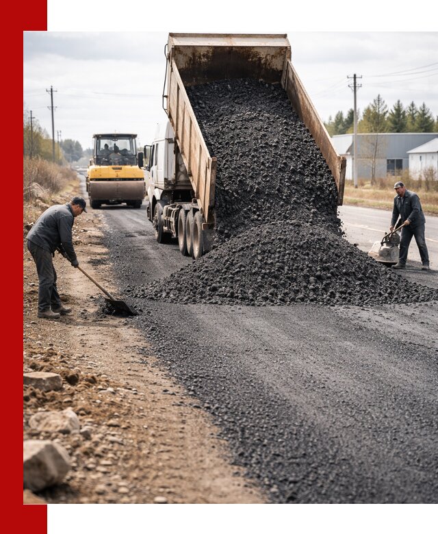 Асфальтовая крошка для дорог в Алексине — поставка и доставка