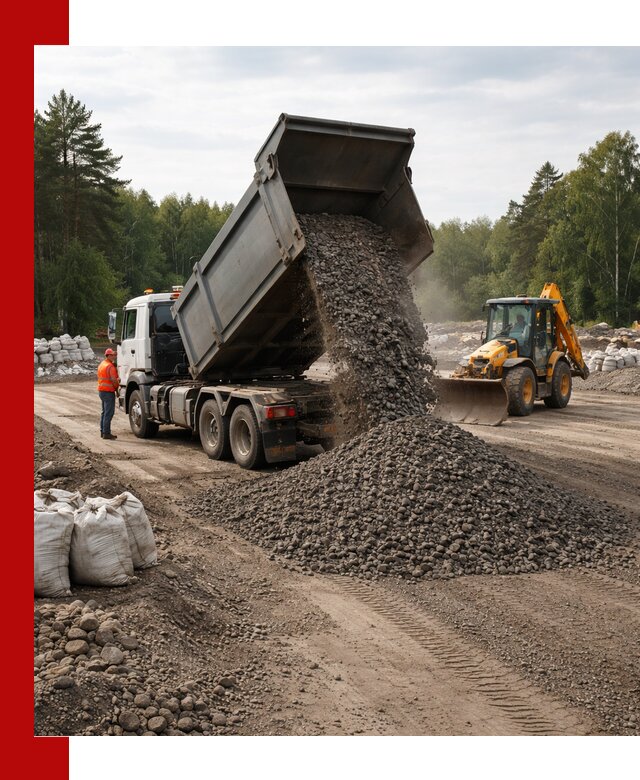 Доставка дробленого асфальта в Алексине для дорожных работ