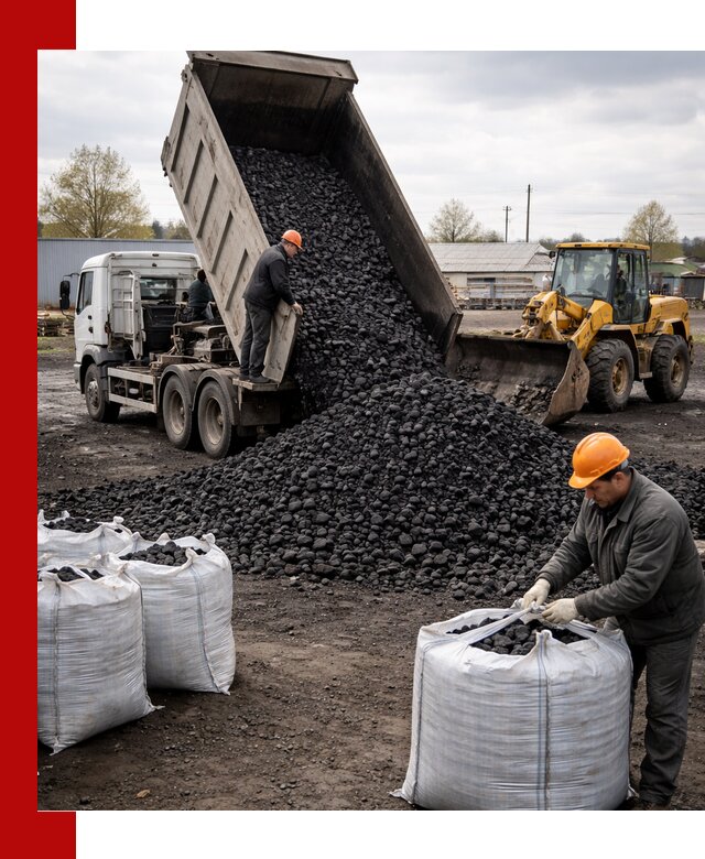 Доставка каменного угля в Алексине оптом и в розницу