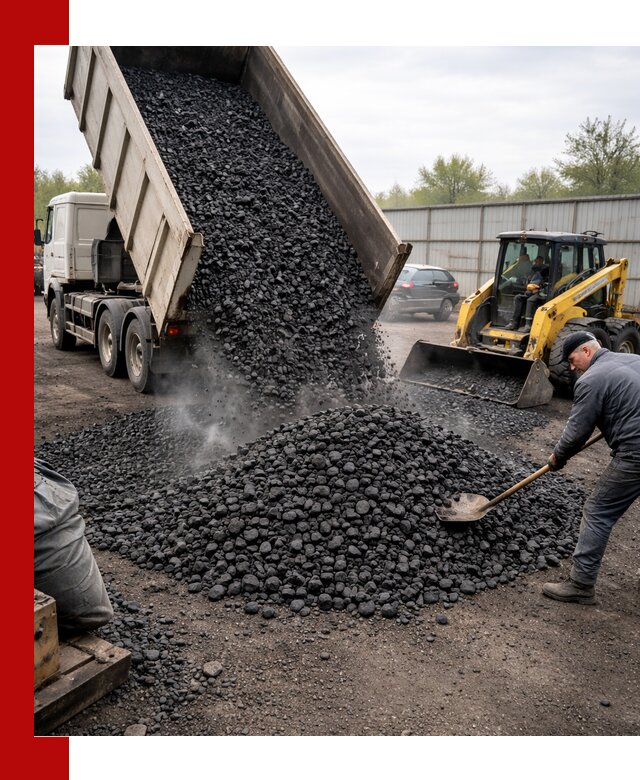 Доставка угля орех в Алексине оптом и в розницу
