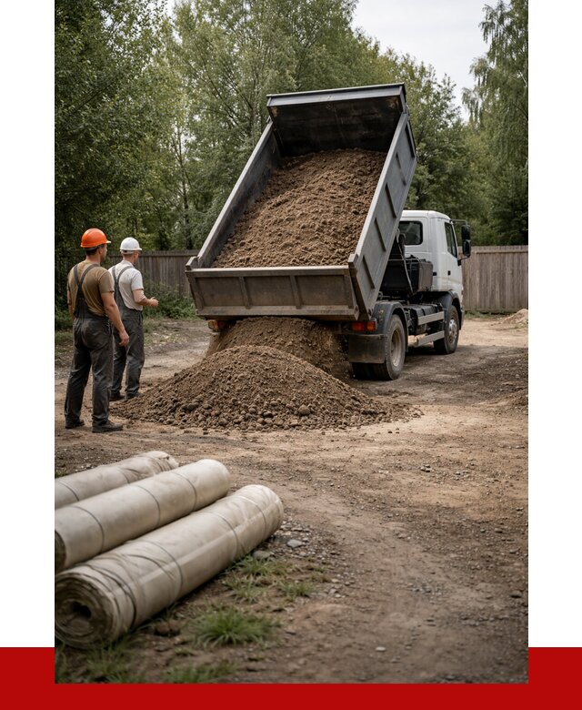 Доставка сыпучих материалов самосвалом в Алексин от 4615 р. | ПРОНЕРУДЛкс