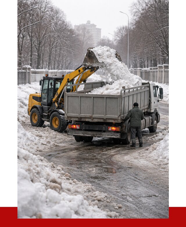 Вывоз снега с погрузкой в Алексине от 3846 р. ПРОНЕРУДЛкс