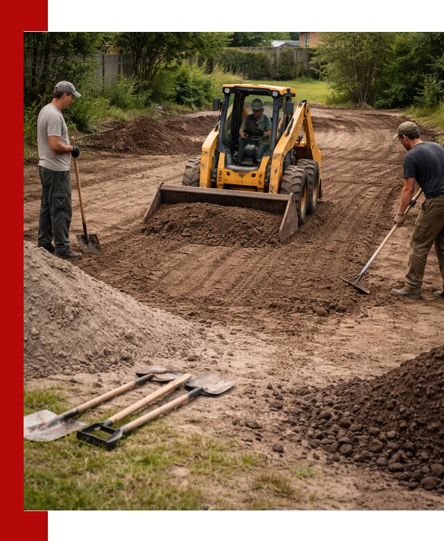 Планировка участка грунтом с вывозом и доставкой в Алексине
