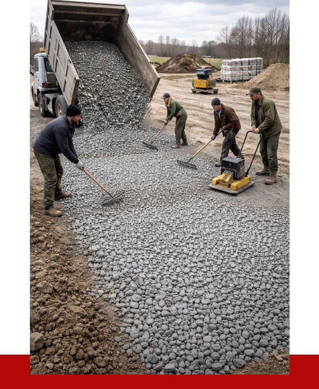 Устройство щебеночной подушки в Алексине от 4945 р. ПРОНЕРУДЛкс